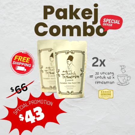 Pakej Combo: 2 PEK THABIB TYUERIN + FREE 1 MINYAK
